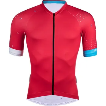cyklistický dres dres cyklo FORCE GAME krátký rukáv červený - XXL
