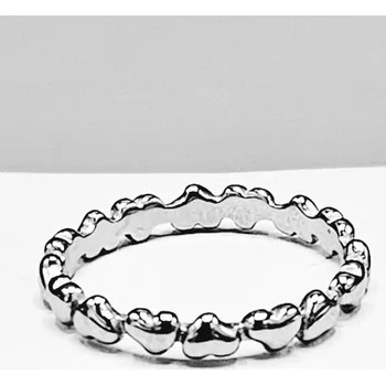 Prsten Drobný ocelový prstýnek - Srdcový kruh vel. 7