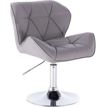 LuxuryForm DESIGN Kosmetická židle MILANO na stříbrném talíři - šedá (VPT)
