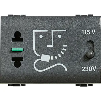 vypínač a zásuvka Zásuvka BTICINO L4177 BTLV 3M hol.stroj. L4177