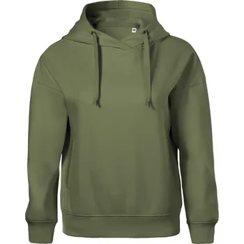 Dámská mikina MALFINI Volná dámská mikina Moon s podšitou kapucí Barva: zelená khaki, Velikost: XL