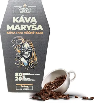 Káva Garage Coffee Maryša pro věčný klid papírová rakvička zrnková 350 g