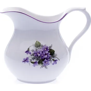 Český porcelán, a.s., Dubí Džbán baňatý 1,20 l, fialky, Český porcelán