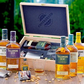 Dárkový potravinový koš Tulamore Dew whiskey dárková sada pro muže, tátu, přítele, dědu, strýce, švagra k narozeninám, výročí, svátku, vánocům Standardní víko