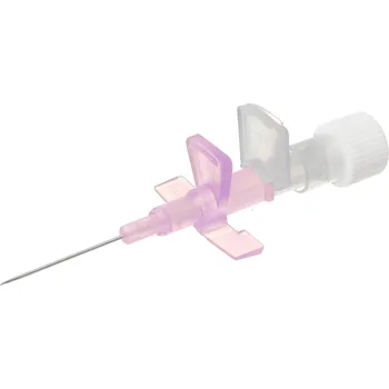 Injekční jehla HEALVAN - I.V. kanyla s křidélky, 20 G x 33 mm - růžová
