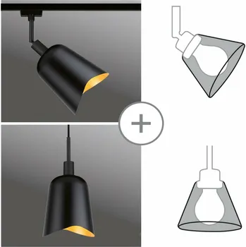 Bodové svítidlo PAULMANN URail stínidlo Alvaro DecoSystems 144mm černá mat/zlatá mat
