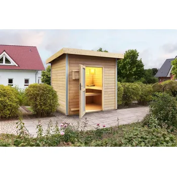 Sauna KARIBU HOLZTECHNIK finská sauna KARIBU NORGE (86200) natur LG4009