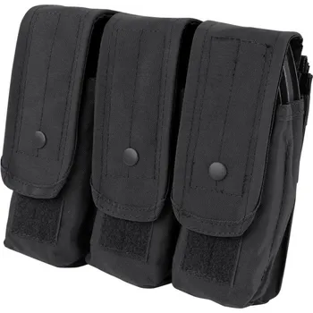 Trojitá sumka Molle na zásobníky AK - černá, Condor