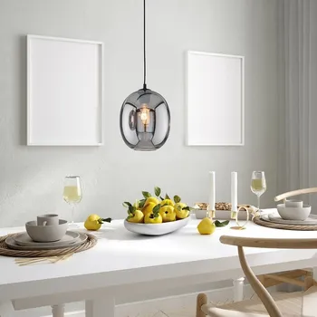 Fischer & Honsel Nayla 60917 skleněný závěsný lustr E27, 21 cm, Fischer & Honsel