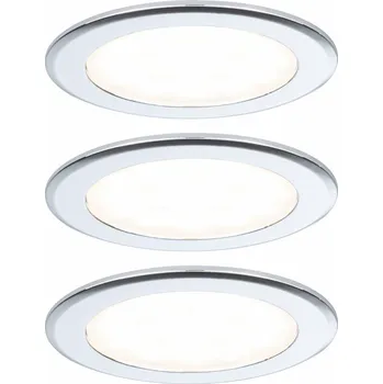 Bodové svítidlo PAULMANN LED vestavná nábytková svítidla 3ks sada kruhové 65mm 3x2,5W 230/12V 3000K chrom