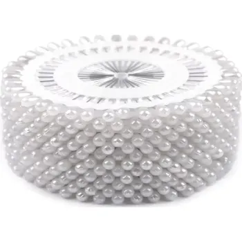 Špendlíky na rozetě - bílé perleťové