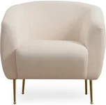 Kalune design Křeslo ESES krémové se zlatými nohami