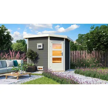 Sauna KARIBU HOLZTECHNIK finská sauna KARIBU MIKKA (27102) terragrau LG3769