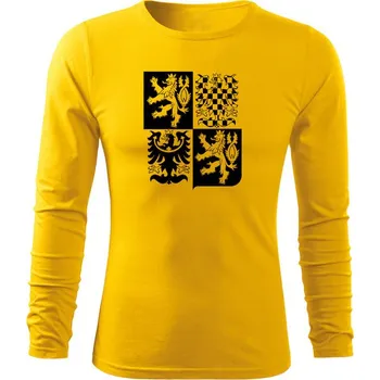 DRAGOWA Fit-T tričko s dlouhým rukávem český velký znak, 160g / m2