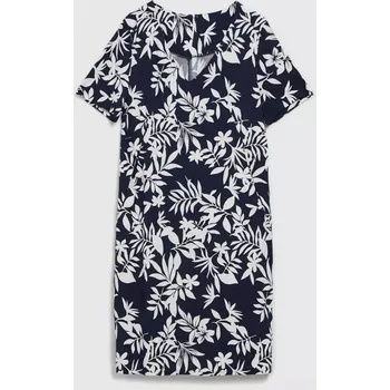 Oblečení a móda Dámské šaty MOODO - tmavě modrá, vzor květiny Moodo černá | modrá | bílá | vícebarevná | vícebarevná 2710516