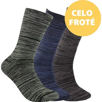 Pánské ponožky Pánské bavlněné teplé froté melírované ponožy RS 43-46 mix barev