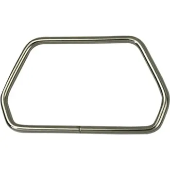 Hexagonální a trapezové kovové madlo pro tašku | Náhradní madlo pro kabelku - Černá