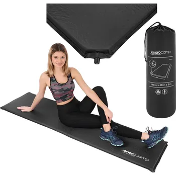 Karimatka Samonafukovací karimatka ENERO CAMP 180x50x3 cm, černá