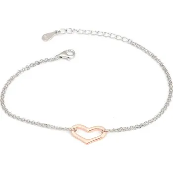 Náramek Stříbrný náramek se srdíčkem 17-20 cm STNA0747F