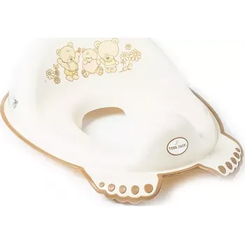 WC sedátko Dětské protiskluzové sedátko - redukce Tega Baby (nástavec) na WC Medvídek béžový