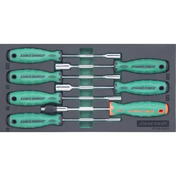 Nářadí pro automobil Modul pěnový - šroubováky na matice a rukojeť s kardanem, sada 7 ks - JONNESWAY D71N107KV