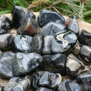 Drahý kámen Jaspis Silver Leaf - tromlovaný mix M