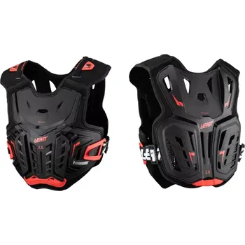 Motocyklový chránič hrudi a pátěře A Dětský hrudní/zádový chránič LEATT 2.5 Junior Chest Protector černá/červená, pro výšku postavy 134-146 cm, velikost S/M (Homologace CE EN14021)