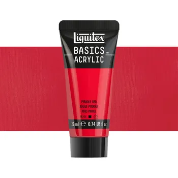 Vodová barva Akrylová barva Liquitex Basics - Pyrrole Red Balení: 22 ml