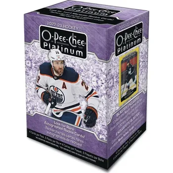 Sběratelský sportovní předmět Hokejové karty NHL 2022-23 Upper Deck O-Pee-Chee Platinum Blaster Box