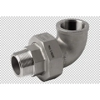 Šroub Úhlové šroubení M/F, 1.4408, ISO 7-1R / ISO 228-1G, ploché, 1"