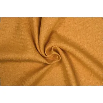 Hedvábná látka se lnem, rybí kost, oranžová, sartor.cz