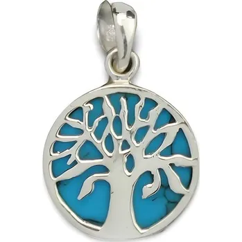 Náramek ORIENTAL Stříbrný přívěsek Strom života v modrém poli (Ag 925/1000, )