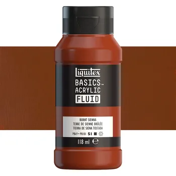 Vodová barva Akrylová barva Liquitex Basics Fluid - Burnt Sienna