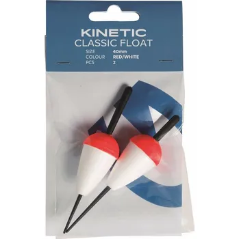 Signalizace záběru Kinetic - Splávky Classic Float Red/White 2ks - 40mm