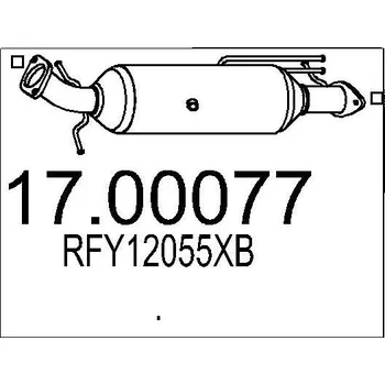 Filtr pevných částic Filtr pevnych castic, vyfukovy system MTS 17.00077