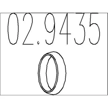 Těsnění výfuku Těsnicí kroužek, výfuková trubka MTS 02.9435