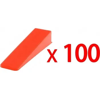 Nivelační spony a popruhy pro pokládání keramických dlaždic, až 1000ks | oddělovače dlaždic - Červené klíny x100