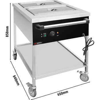 Servírovací stolek G.Gastro Termo vozík Bainmarie - 2x GN 1/1
