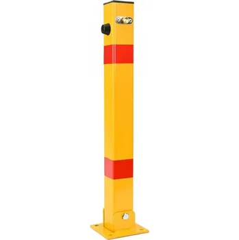 Aroso Parkovací sloupek sklopný zamykací kovový 60cm - žlutý s odrazkami