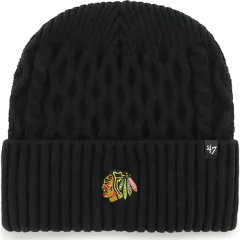 Čepice 47 Brand Pánská zimní čepice Chicago Blackhawks NHL Drumcliffe '47 CUFF KNIT Black