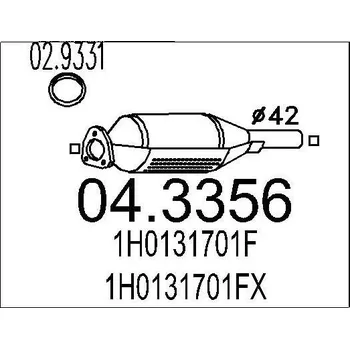 Katalyzátor Katalyzátor MTS 04.3356