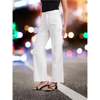 Dámské džíny Sinsay - Džíny wide leg - bílá - ZB185-00J - ZB185-00J-38-1