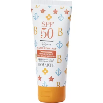 Přípravek na opalování BIOEARTH Tvář a tělo voděodolný opalovací krém SPF 50 100ml