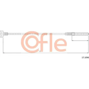 Brzdový systém Tažné lanko, parkovací brzda COFLE 17.1090