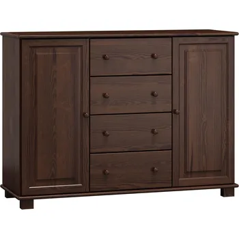 Komoda Max-i Komoda ze dřeva BERGE NORE Zvolte barvu:: moření ořech, Hloubka: 42 cm