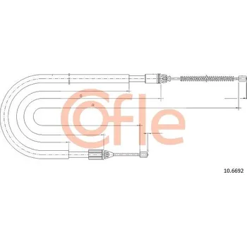 Auto-moto Tažné lanko, parkovací brzda COFLE 10.6692