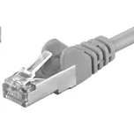 PREMIUMCORD Patch kabel CAT6a S-FTP, RJ45-RJ45, AWG 26/7 15m šedá