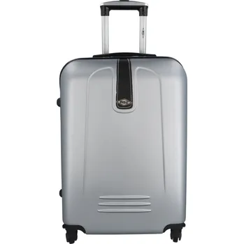Plastový cestovní kufr Peek, stříbrná L