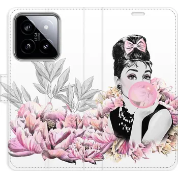 Pouzdro na mobilní telefon Flip pouzdro iSaprio - Xiaomi 14 - Girl with bubble - kapsičky na karty (Knížkový flip kryt, obal, pouzdro iSaprio na mobil Xiaomi 14 - Girl with bubble - 360° ochrana telefonu, přihrádka na karty a hotovost, funkce stojánku, pevná TPU vanička, spolehlivé