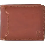 Pánská kožená peněženka Poyem 5206 Cognac přírodní hnědá